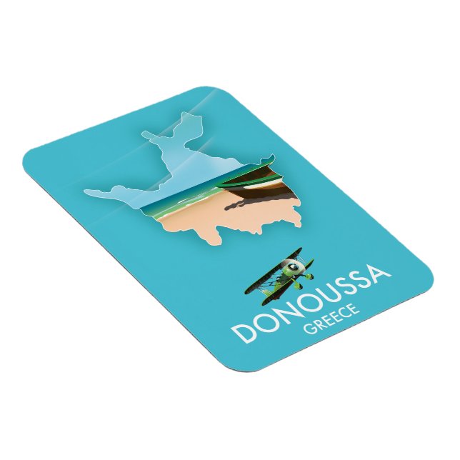 Donoussa Greece travel map Magnet (Right Side)