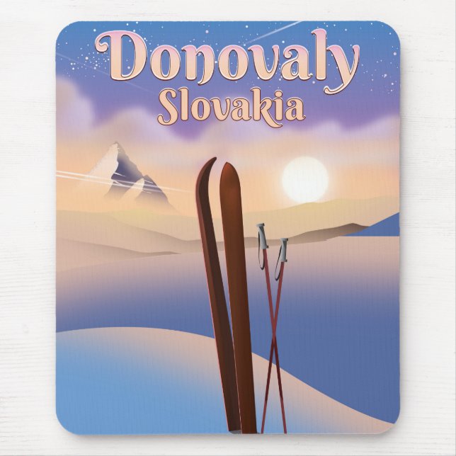 Donovaly Slovakia Ski poster. Mouse Pad (Front)