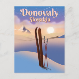 Donovaly Slovakia Ski poster. Postcard