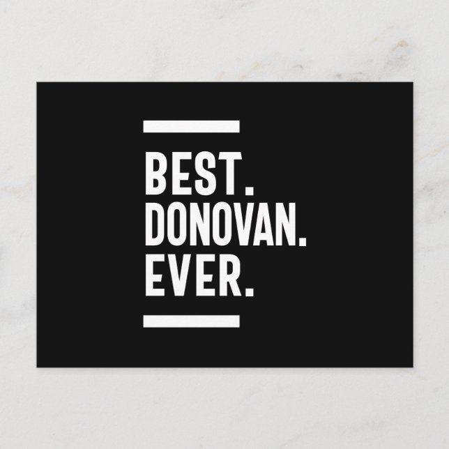 Donovan Personalised Name Birthday Gift Postcard (Front)
