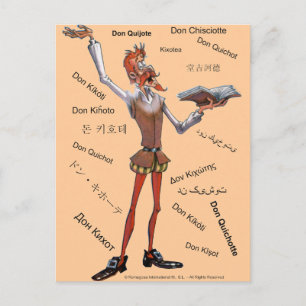 DONQUIXOTE IN TRANSLATION - 400 YEARS - Cervantes Postcard