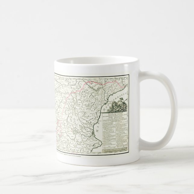 DONQUIXOTE ROUTE Map - TAZA- Cervantes Coffee Mug (Right)