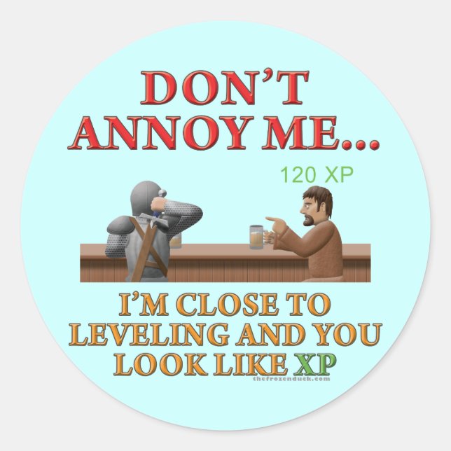 Don't Annoy Me Classic Round Sticker (Front)