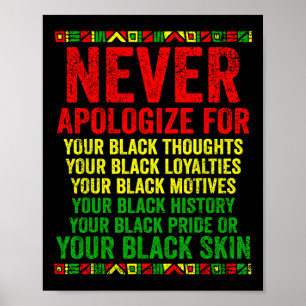 Dont Apologise For Your Blackness Juneteenth Black Poster