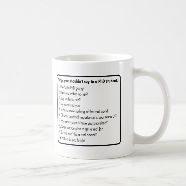 Don't ask a PhD Coffee Mug (Right)