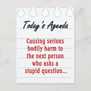 Don't Ask Stupid Questions (2) Postcard