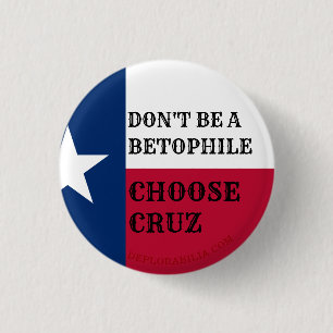 DON'T BE A BETOPHILE 3 CM ROUND BADGE