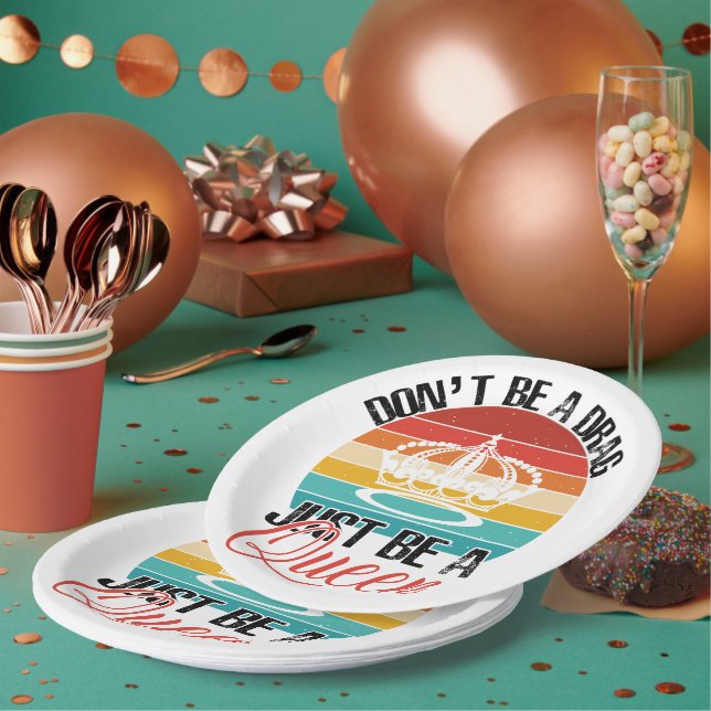 Don't Be A Drag Paper Plates (Multi)