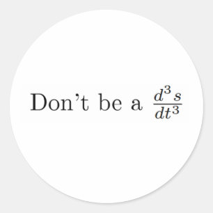 Don't be a jerk classic round sticker