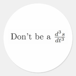 Don't be a jerk classic round sticker