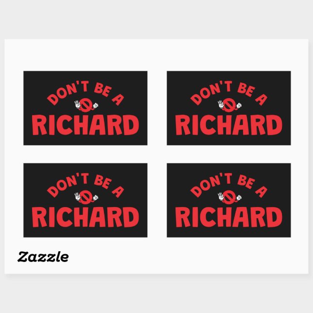 Don't Be A Richard Funny Sticker – Sarcastic Humou (Sheet)