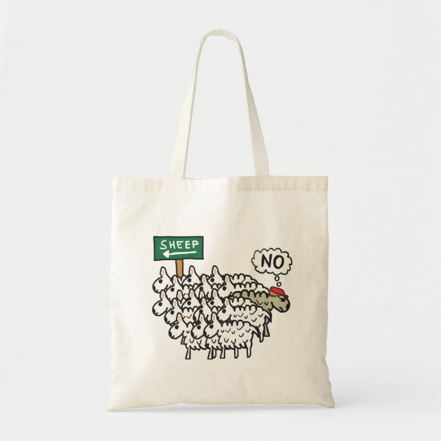 Don't Be A Sheep Tote Bag (Front)