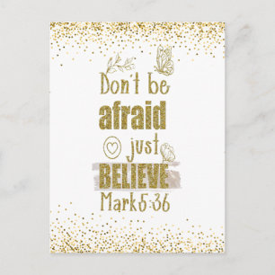 Don't Be Afraid Bible Verse Postcard