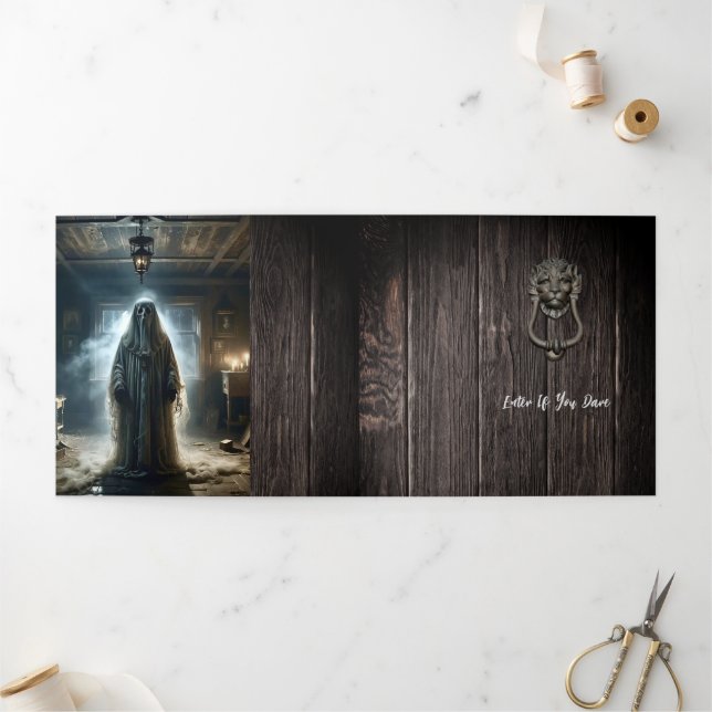 Don't Be Afraid Halloween Party Tri-Fold Invitation (Outside)