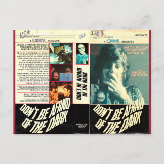 DON'T BE AFRAID OF THE DARK RETRO VHS POSTCARD