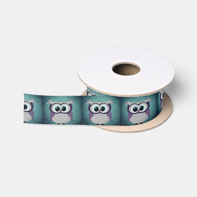 Don't Be Blue Owl Satin Ribbon (Spool)