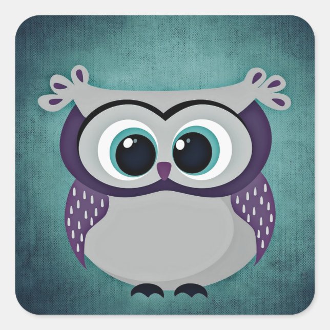 Don't Be Blue Owl Square Sticker (Front)
