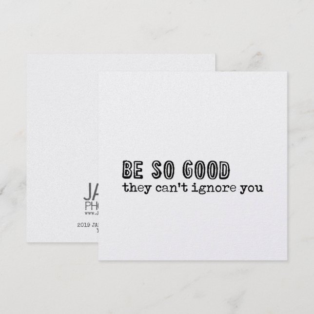 DON'T BE IGNORED 5.25 x 5.25 card (Front/Back)