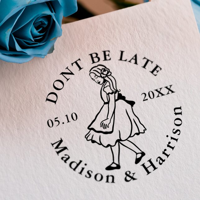 Don't Be Late Alice In Wonderland Save Our Date Self-inking Stamp (Don't Be Late Alice In Wonderland Save Our Date Self-inking Stamp)