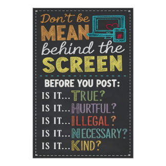 Don't Be Mean Behind the Screen Poster
