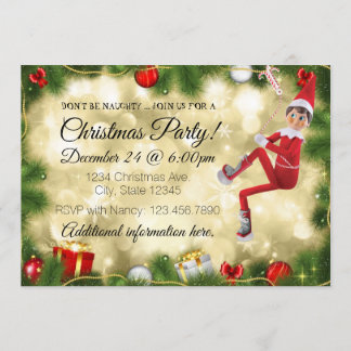 Don't Be Naughty Christmas Party Invitation