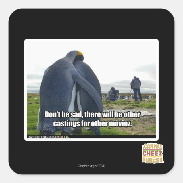 Don't be Sad Square Sticker (Front)