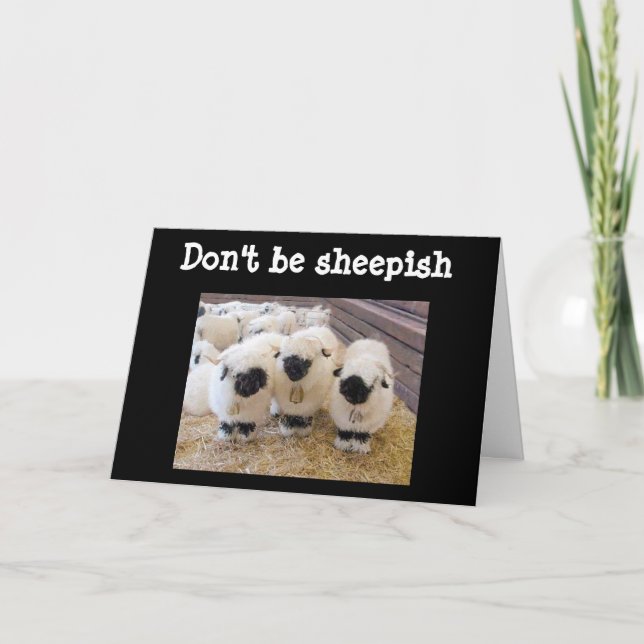 DON'T BE "SHEEPISH" AT "60" SAYS SHEEP!!! CARD (Front)