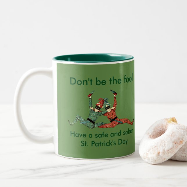 Don't be the Fool Two-Tone Coffee Mug (With Donut)
