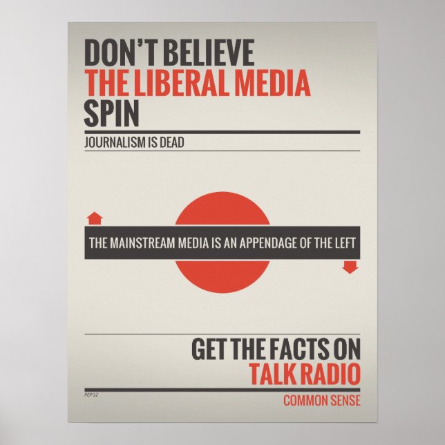 Don't Believe The Liberal Media Poster (Front)