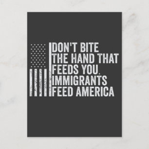 Don't Bite the Hand That Feeds You American Postcard