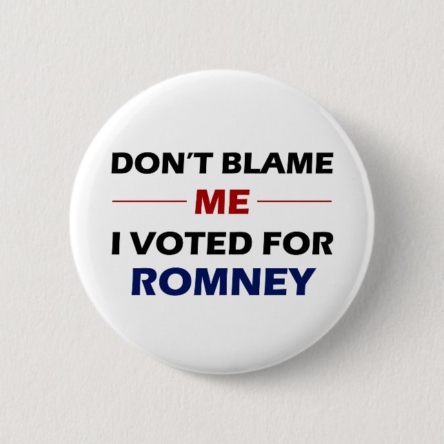 Don't Blame Me 6 Cm Round Badge (Front)