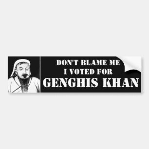 Don't Blame Me... Bumper Sticker