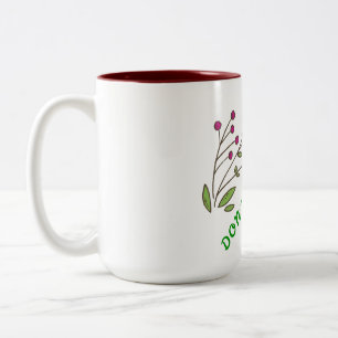 Don't Blame Yourself Floral Quote Coffee Mug