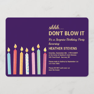 Don't Blow It Surprise Party Invitation