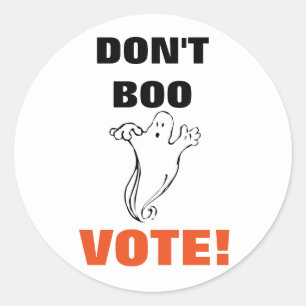 Don't Boo Vote! - 1 Rd Stickers