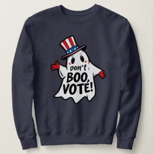 Don't Boo, Vote! Fun Political Halloween Mashup Sweatshirt