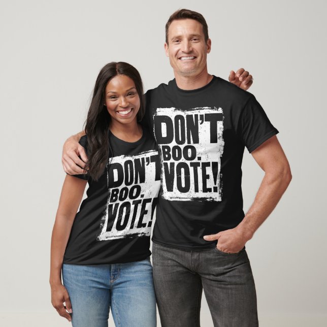 Dont Boo Vote Harris Waltz 2024 Grunge Slogan T-Shirt (Unisex)