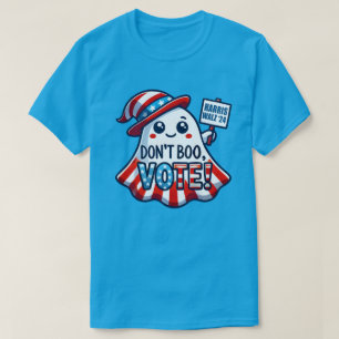 Don't Boo, Vote! Harris Walz 2024 Halloween Mashup T-Shirt