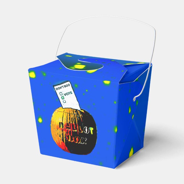 Don't Boo—Vote—Pop Art Pumpkin Ballot Box (Front Side)