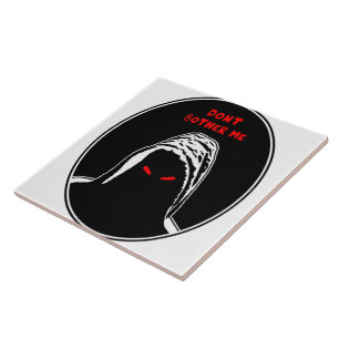 Dont bother me concept illustration ceramic tile