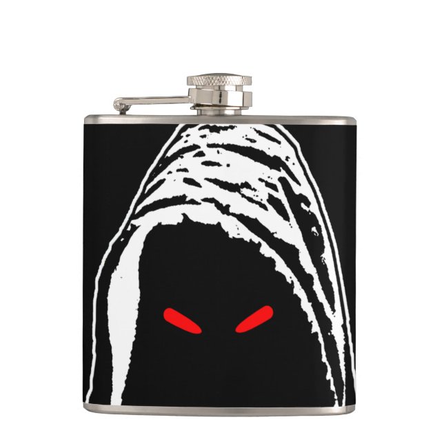 Dont bother me concept illustration hip flask (Front)