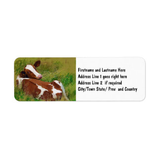 Don't Bother Me Cow Return Address Label