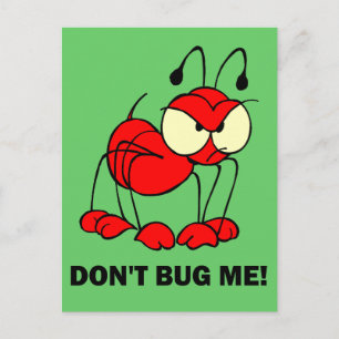 don't bug me postcard
