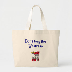 Don't bug the Waitress tote bag with ladybugs