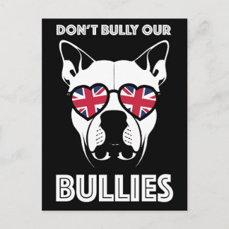 don't bully our bullies postcard