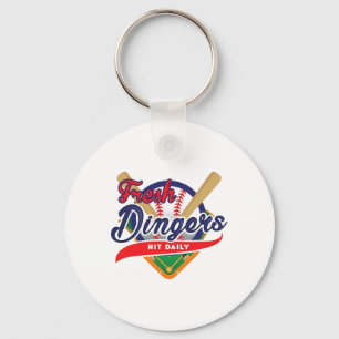 Don't Bunt Hit Fresh Dingers Funny Bysebyll Softby Key Ring