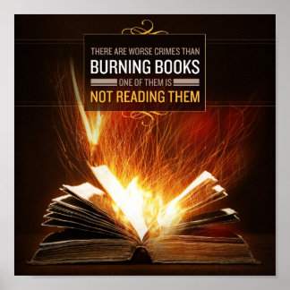 Don't Burn Books, Read Them - Poster Print