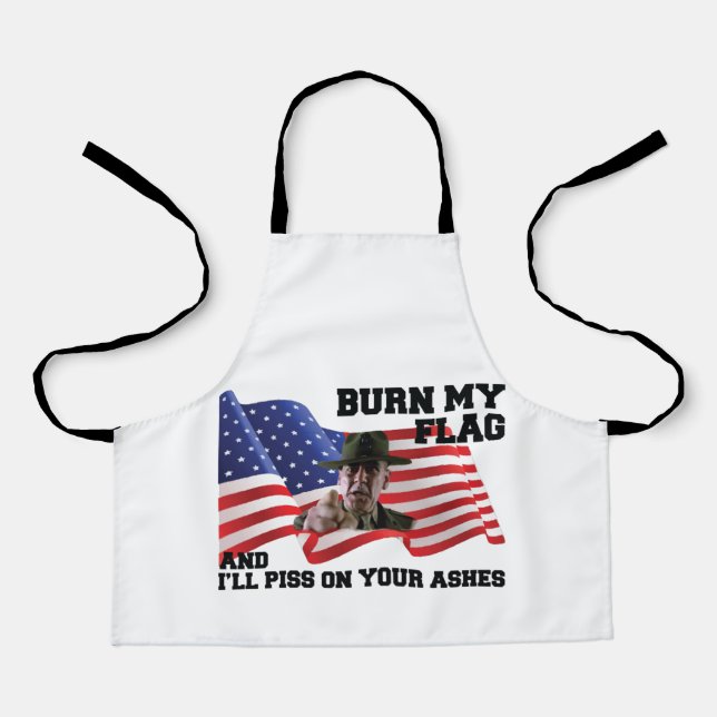 Don't burn my flag  apron (Front)
