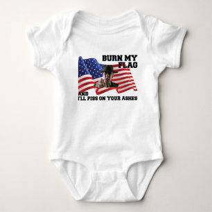 Don't burn my flag baby bodysuit