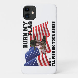 Don't burn my flag iPhone 11 case